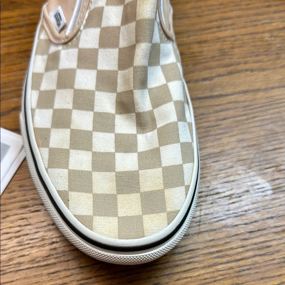 Vans Checkerboard Slip-On in Beige and Cream - Picture 9 of 9